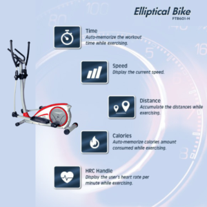 elliptical, commercial crosstrainer, cardio machine, gym equipment, full-body workout, magnetic resistance, LCD display