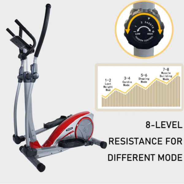 elliptical, commercial crosstrainer, cardio machine, gym equipment, full-body workout, magnetic resistance, LCD display