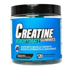 Creatine gummies, muscle growth, endurance, recovery, strength, fitness supplement, monohydrate, gym support, workout boost, fruity gummies