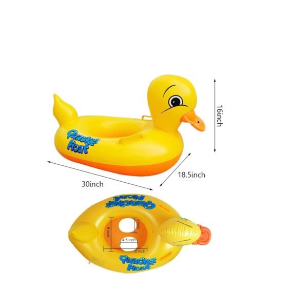 kids inflatable floater, duck pool float, inflatable duck float, children water toys, pool fun for kids, durable PVC floater, summer pool accessory, lightweight pool float, toddler water float, beach toys for kids, quick-inflate float, kids water safety float