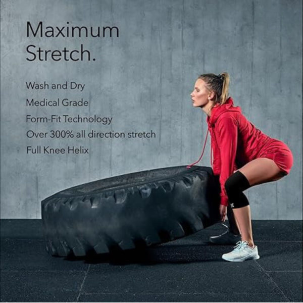 knee sleeve, knee support, compression sleeve, joint support, knee pain relief, workout gear, sports brace, fitness support, running sleeve, arthritis support