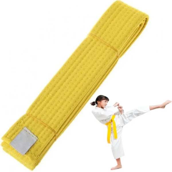 martial arts belts, karate belts, taekwondo belts, judo belts, colored belts, durable martial arts accessories, high-quality belts, rank belts, reinforced stitching belts, training belts