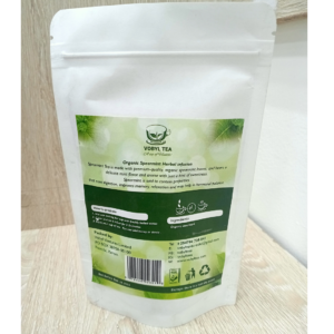 organic spearmint tea, natural herbal tea, caffeine-free tea, digestive health tea, refreshing mint tea, stress-relief tea, antioxidant tea, healthy tea blend, herbal wellness drink