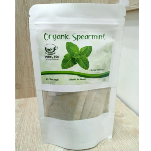 organic spearmint tea, natural herbal tea, caffeine-free tea, digestive health tea, refreshing mint tea, stress-relief tea, antioxidant tea, healthy tea blend, herbal wellness drink