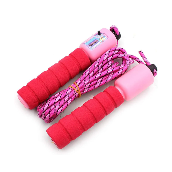 counter skipping rope, digital skipping rope, jump rope with counter, fitness jump rope, adjustable skipping rope, cardio rope, workout gear, exercise rope, gym accessories, calorie burning rope