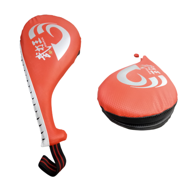 taekwondo flippers, double flap target, martial arts gear, taekwondo training equipment, kicking pad, karate flipper, martial arts target, taekwondo practice gear, taekwondo kick trainer, double kick paddle