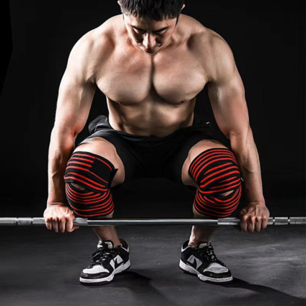 knee wrap, knee support, gym knee brace, adjustable knee strap, compression wrap, bessgym knee wrap, joint support, injury prevention, knee stability, leg wrap for workouts