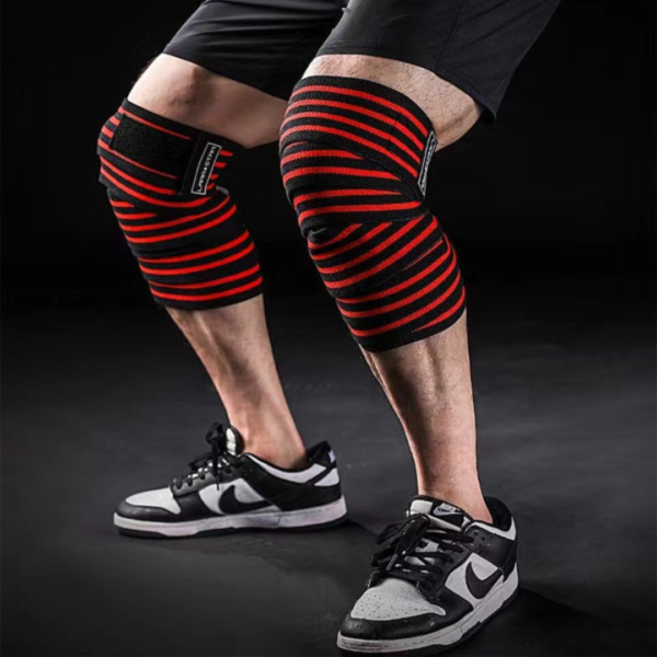 knee wrap, knee support, gym knee brace, adjustable knee strap, compression wrap, bessgym knee wrap, joint support, injury prevention, knee stability, leg wrap for workouts