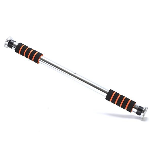 adjustable door bar, pull-up bar, chin-up bar, doorway fitness bar, upper body trainer, non-slip grip bar, home gym equipment, portable pull-up bar, space-saving workout bar, steel exercise bar, no-drill workout bar, fitness door bar, bodyweight exercise tool, multi-grip door bar, compact workout bar