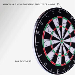 sisal fiber dartboard, 18-inch dartboard, self-healing dartboard, steel tip darts, dartboard set, indoor dartboard, dartboard for home, dual-sided dartboard, durable dartboard, professional dartboard, high-quality dartboard, game room dartboard