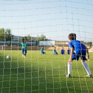 football net, heavy-duty football net, 7-a-side net, 11-a-side net, soccer net, weather-resistant net, football goal net, durable football net, professional football net, school football equipment, club football gear, recreational football net