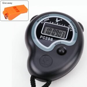 stopwatch and whistle set, coach whistle, digital stopwatch, sports timer, training gear, referee tools, timing device, sports whistle, stopwatch with whistle, fitness training equipment, school sports gear, stopwatch for coaches