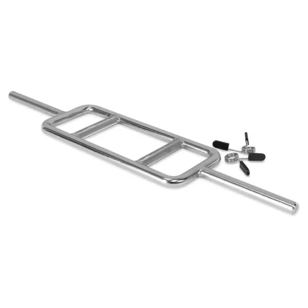 standard tricep bar, chrome tricep bar, steel curl bar, gym arm bar, 1-inch tricep bar, triceps workout bar, ergonomic grip bar, strength training bar, upper body barbell, compact weight bar, spin-lock weight bar, fitness accessories, weightlifting gear