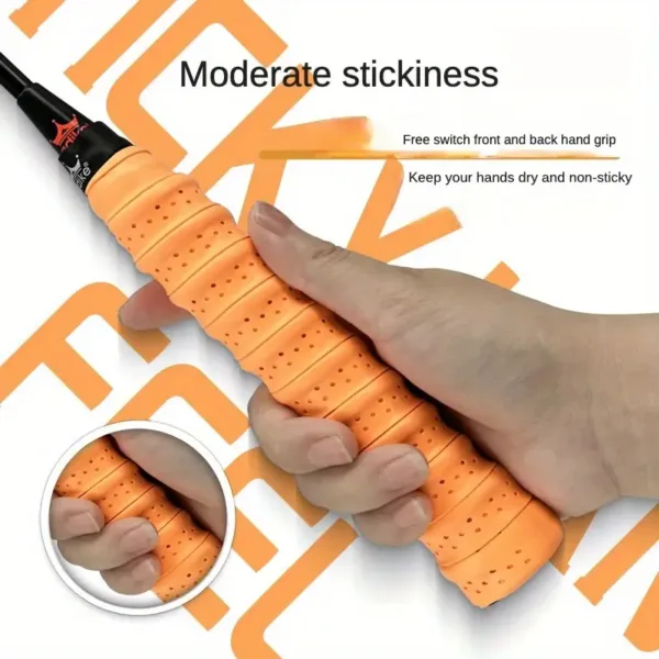 racket grip tape, tennis grip tape, badminton racket tape, squash grip wrap, large racket grip, extra large grip tape, sweat absorbing grip, non-slip racket tape, cushioned grip wrap, racket accessories, durable grip tape, replacement racket grip, sports grip tape