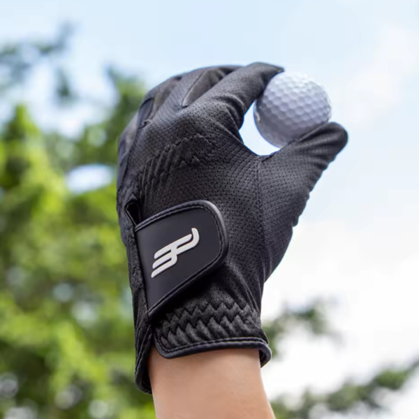 golf glove, breathable golf glove, black golf glove, nano fabric glove, left hand golf glove, golf accessories, durable golf glove, all-weather golf glove