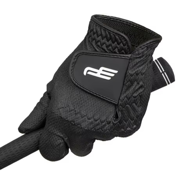golf glove, breathable golf glove, black golf glove, nano fabric glove, left hand golf glove, golf accessories, durable golf glove, all-weather golf glove