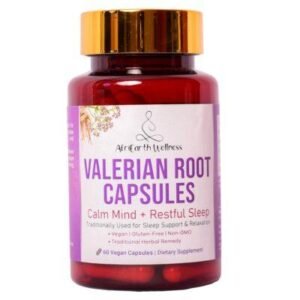 Valerian Root Capsules, natural sleep aid, relaxation supplement, stress relief capsules, herbal sleep support, valerian supplement, sleep health, calm mind, natural stress relief, herbal capsules