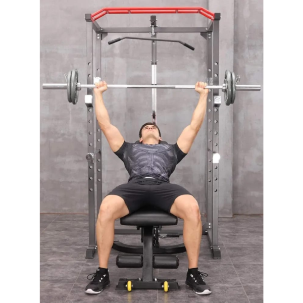 power rack, home gym, squat rack, strength training, adjustable rack, pull-up station, dip station, weightlifting equipment, full body workout, gym equipment