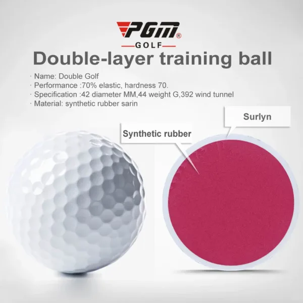 PGM golf ball, two layer golf ball, match golf ball, durable golf ball, distance golf ball, control golf ball, golf equipment