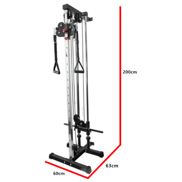 single cable crossover machine, wall-mount cable machine, home gym equipment, strength training, adjustable pulley, compact gym machine, fitness equipment