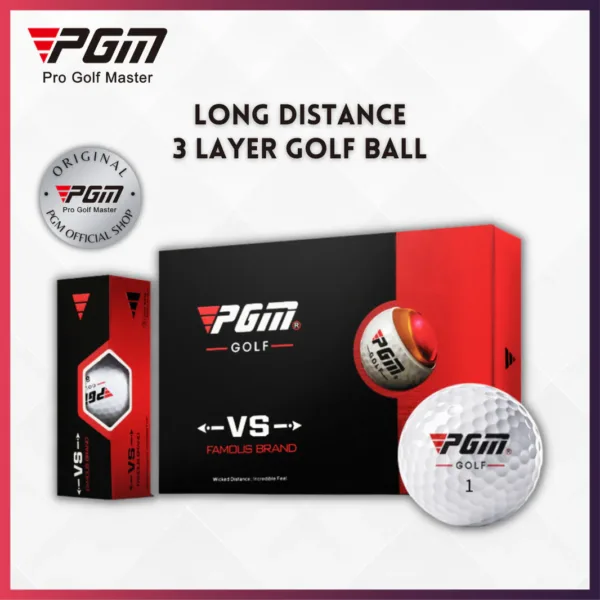 PGM golf ball, three layer golf ball, match golf ball, premium golf ball, distance golf ball, control golf ball, golf equipment
