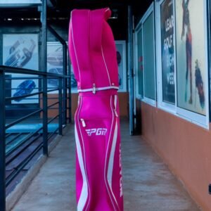 pink golf bag, empty golf bag pink, ladies golf bag, women golf carry bag, lightweight golf bag, golf bag without clubs, pink ladies golf bag, golf stand bag women, stylish golf bag, female golf accessories