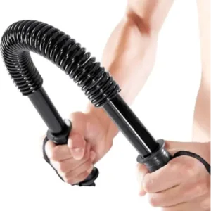 power twister, power twister bar, chest workout equipment, arm strength trainer, upper body workout tool, home gym equipment, spring bar exerciser, portable fitness equipment, muscle building tool, resistance training bar, grip strength trainer, compact workout gear