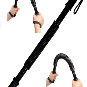 power twister, power twister bar, chest workout equipment, arm strength trainer, upper body workout tool, home gym equipment, spring bar exerciser, portable fitness equipment, muscle building tool, resistance training bar, grip strength trainer, compact workout gear