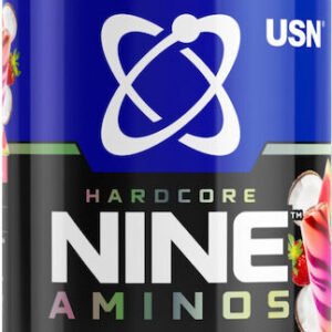USN, Hardcore All 9 Amino, EAAs, Tigers Blood, Fruit Fusion Twist, Amino Acids, Muscle Recovery, Intra-Workout, Electrolytes, 390g, Sugar-Free, BCAA, Muscle Growth, Hydration, Fitness Supplement, Bodybuilding, Endurance, Protein Synthesis, Amino Powder, Workout Supplement