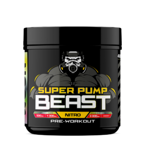 USN, Super Pump Beast, Cherry, Pre-Workout, Muscle Pump, Energy Supplement, L-Citrulline Malate, Beta-Alanine, Caffeine, Bodybuilding, Fitness, 500g, Glycogen Support, Nitric Oxide, Endurance, Focus, Vitamin C, Nicotinic Acid, Gym Supplements, Beast Mode