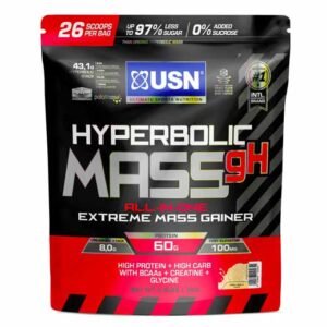 USN, Hyperbolic Mass, 1kg, 2kg, Mass Gainer, Weight Gainer, French Vanilla, Dutch Chocolate, Strawberry, Muscle Growth, Creatine, Tribulus, High Calorie, Strength Supplement, Protein Powder, Recovery, Bodybuilding, Hardgainer, Amino Acids, Gym Supplements